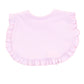 Solid Essentials Ruffle Bib - Pink with Pink Trim - Magnolia BabyBib