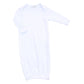 Solid Essentials White Blue Lap Gown - Magnolia BabyGown