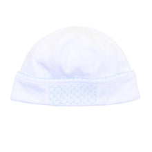  Solid Essentials White Blue Smocked Hat - Magnolia BabyHat