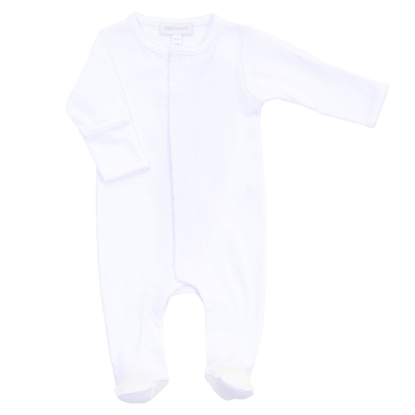 Solid Essentials White Footie - Magnolia BabyFootie
