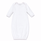 Solid Essentials White Lap Gown with Pink Trim - Magnolia BabyGown
