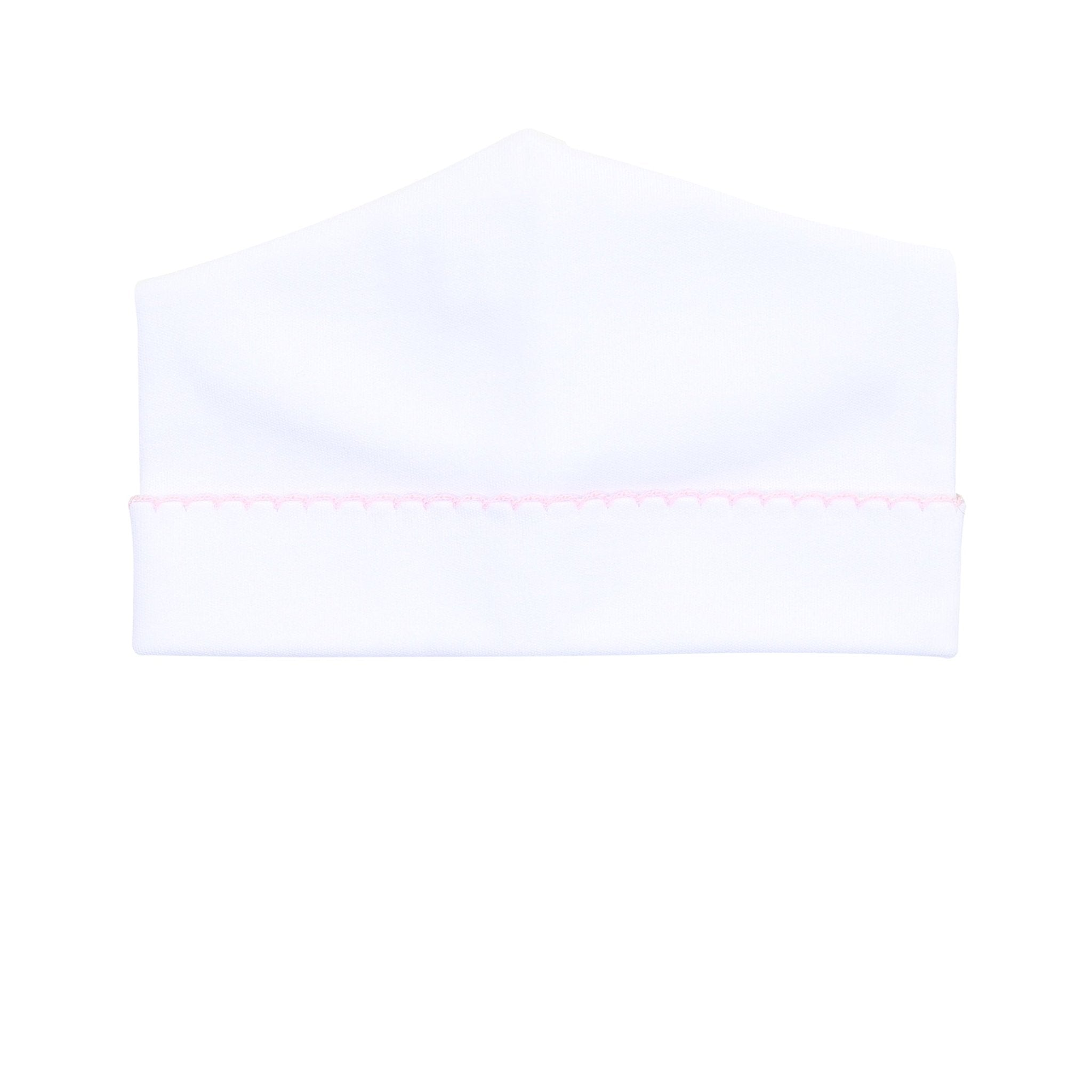 Solid Essentials White Pink Hat - Magnolia BabyHat