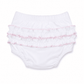 Solid Essentials White Ruffle Diaper Cover Set with Pink Trim - Magnolia BabyDiaper Cover