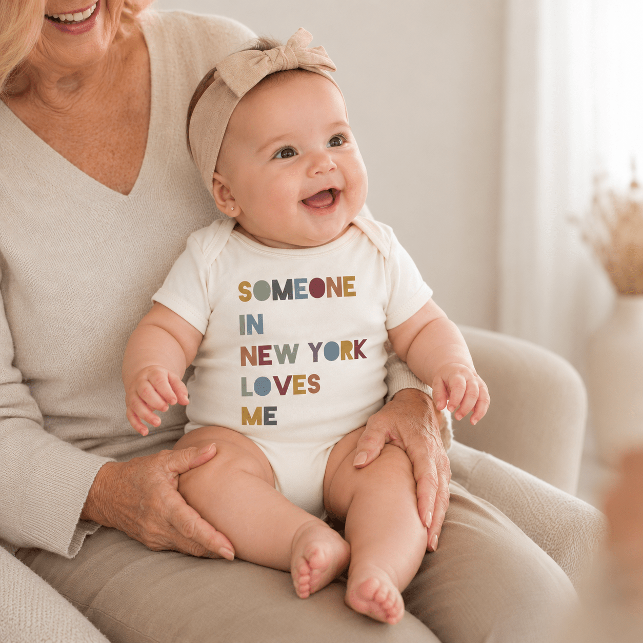 Someone in NY Loves Me New York Baby Gifts Cotton Onesie - Magnolia BabyBodysuit