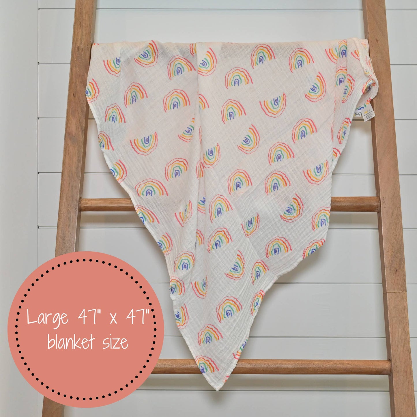 Somewhere Over The Rainbow Swaddle Blanket - Magnolia BabySwaddle Blanket
