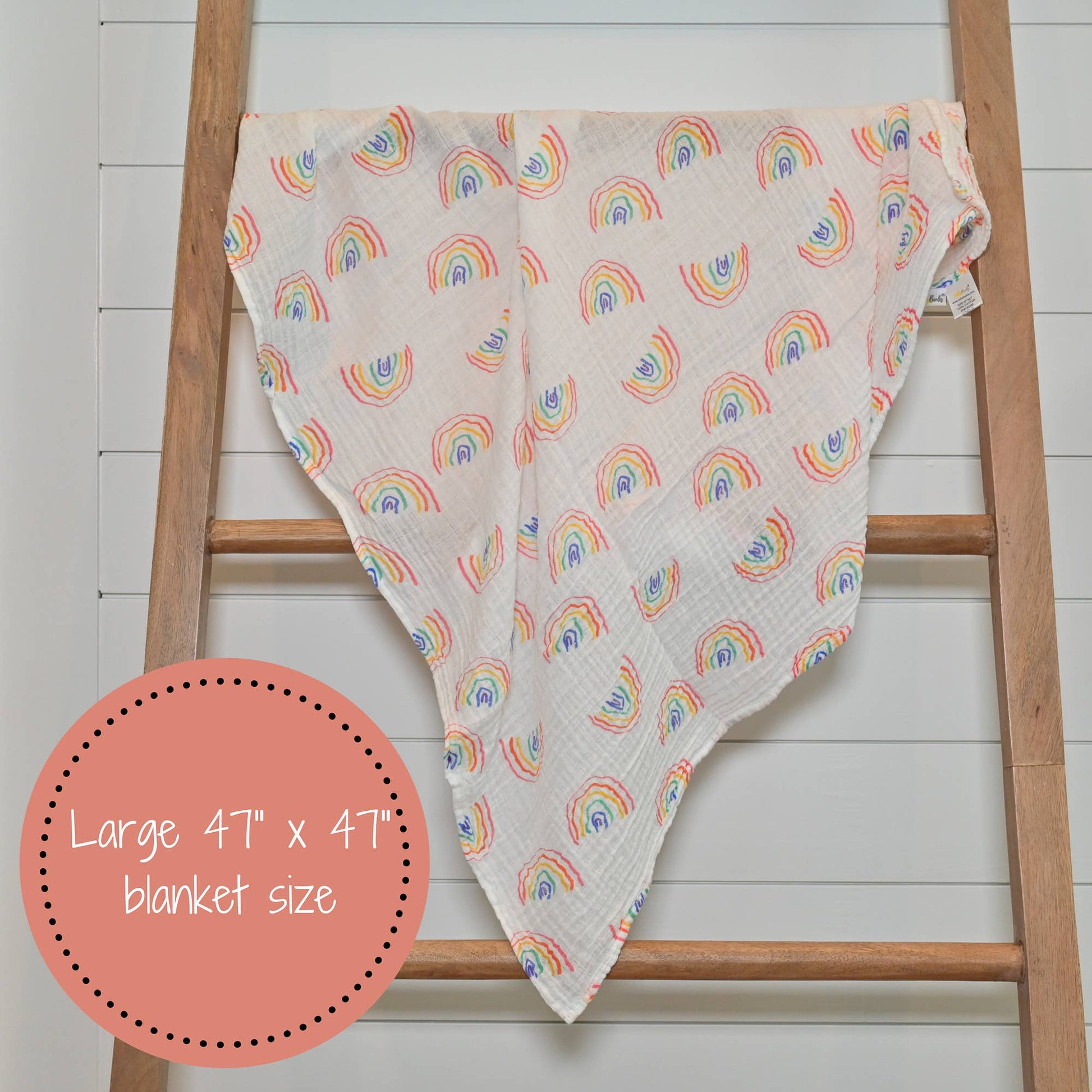 Somewhere Over The Rainbow Swaddle Blanket - Magnolia BabySwaddle Blanket