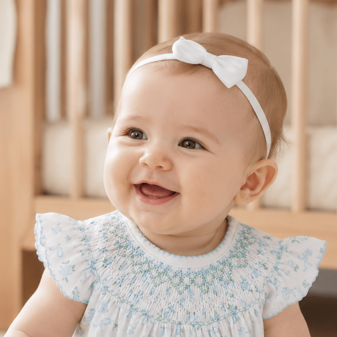 Sophia Baby Headband - White - Magnolia BabyHeadband