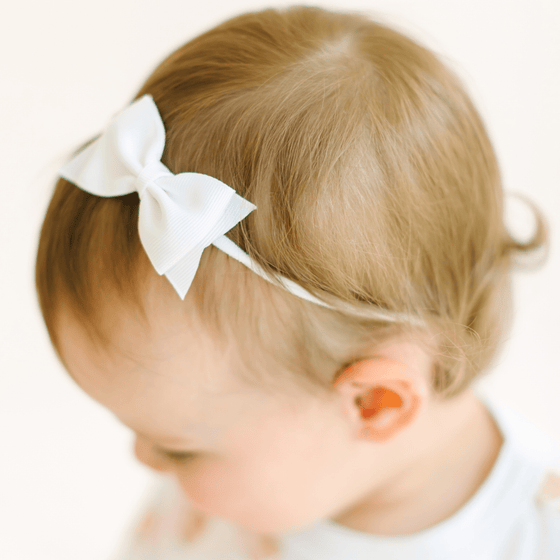 Sophia Baby Headband - White - Magnolia BabyHeadband