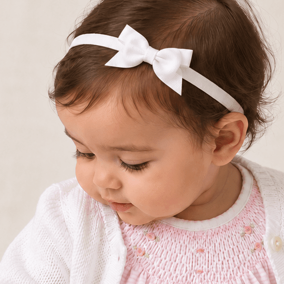 Beyond Creations, LLC_Sophia Baby Headband - White_2