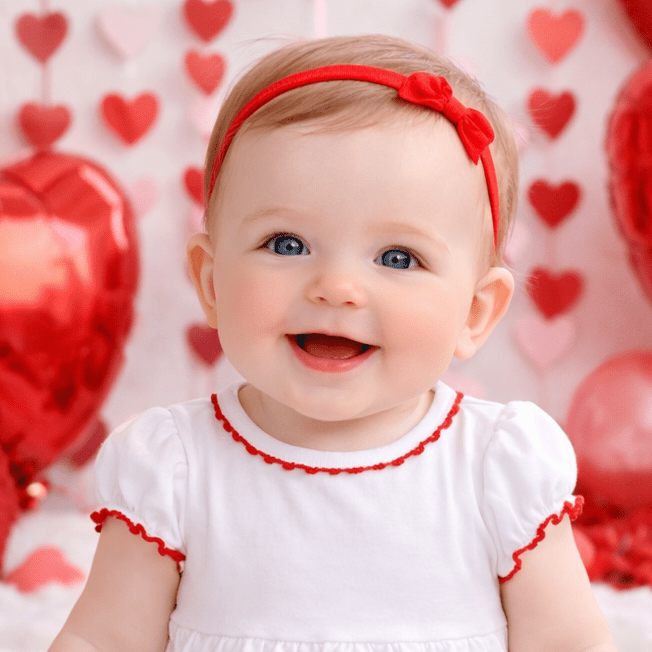 Sophia Baby Headband with Bow - Red - Magnolia BabyHeadband