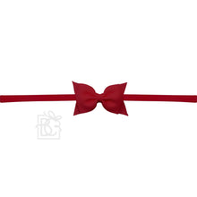  Sophia Baby Headband with Grosgrain Bow - Cranberry - Magnolia BabyHeadband