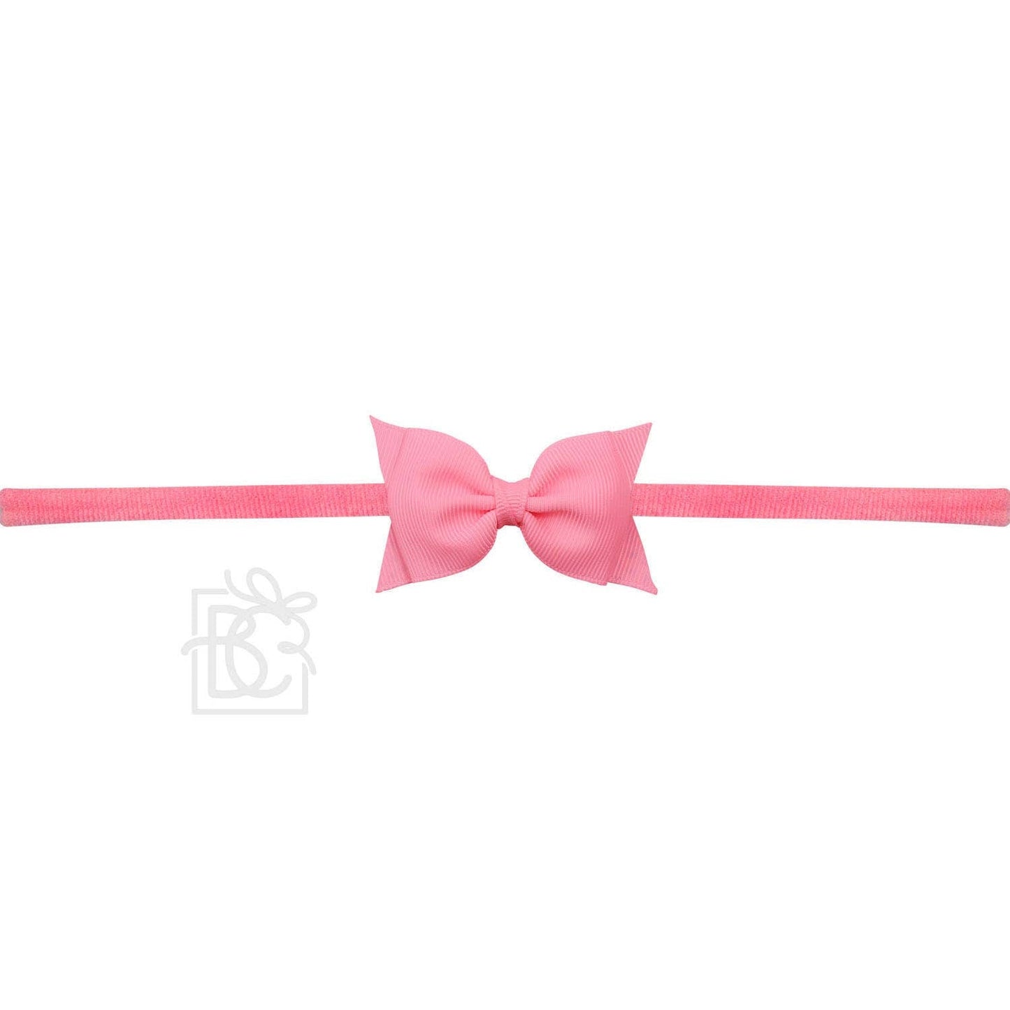 Sophia Baby Headband with Grosgrain Bow - Hot Pink - Magnolia BabyHeadband