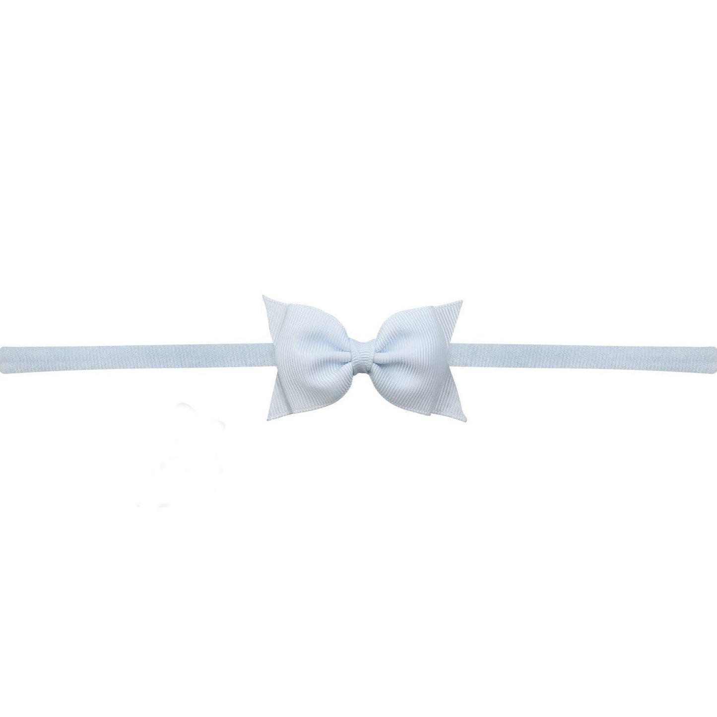 Sophia Baby Headband with Grosgrain Bow - Millenium Blue - Magnolia BabyHeadband