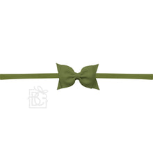  Sophia Baby Headband with Grosgrain Bow - Moss Green - Magnolia BabyHeadband