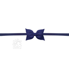  Sophia Baby Headband with Grosgrain Bow - Navy Blue - Magnolia BabyHeadband