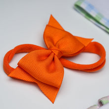  Sophia Baby Headband with Grosgrain Bow - Orange - Magnolia BabyHeadband