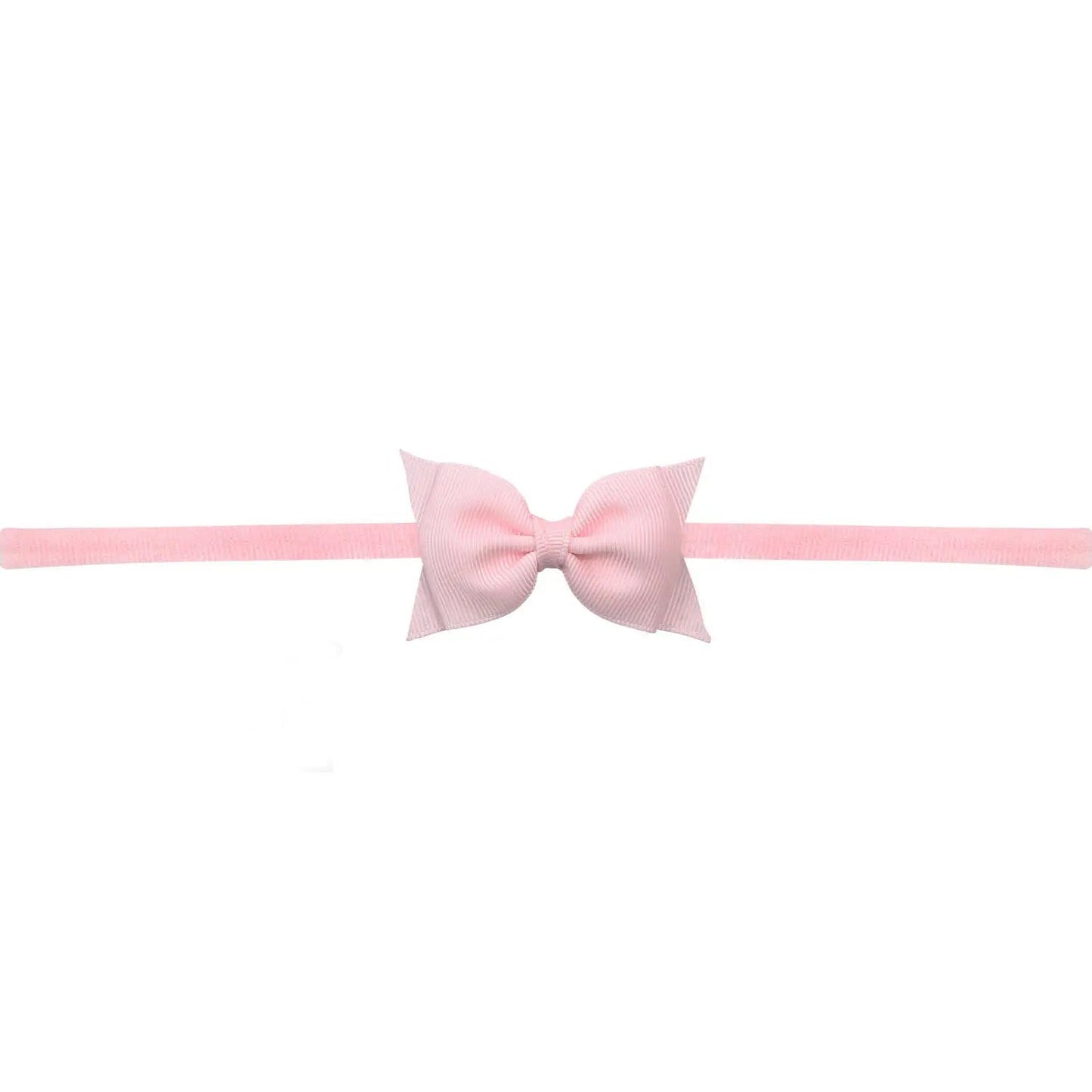 Sophia Baby Headband with Grosgrain Bow - Peony Pink - Magnolia BabyHeadband