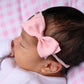 Sophia Baby Headband with Grosgrain Bow - Peony Pink - Magnolia BabyHeadband