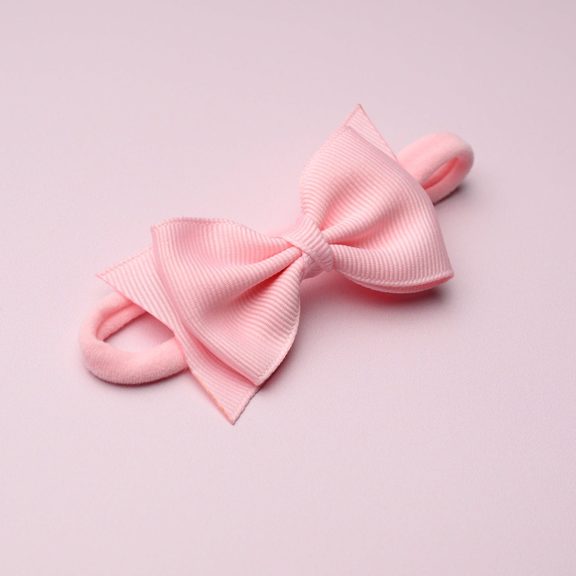 Sophia Baby Headband with Grosgrain Bow - Peony Pink - Magnolia BabyHeadband
