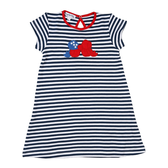 Stars, Stripes and Bows Applique Dress - Magnolia BabyDress