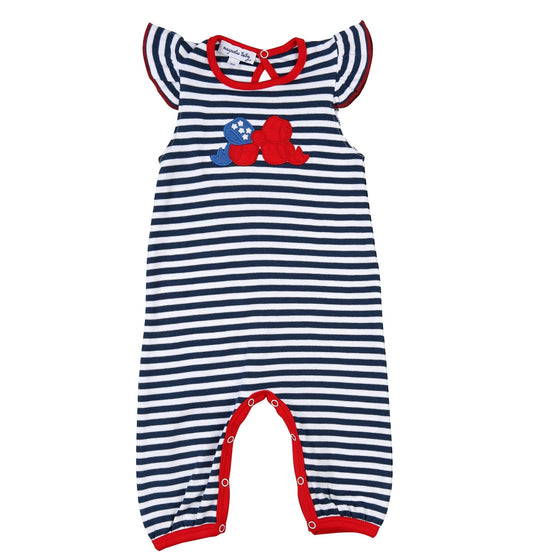 Stars, Stripes and Bows Applique Playsuit - Magnolia BabyPlaysuit