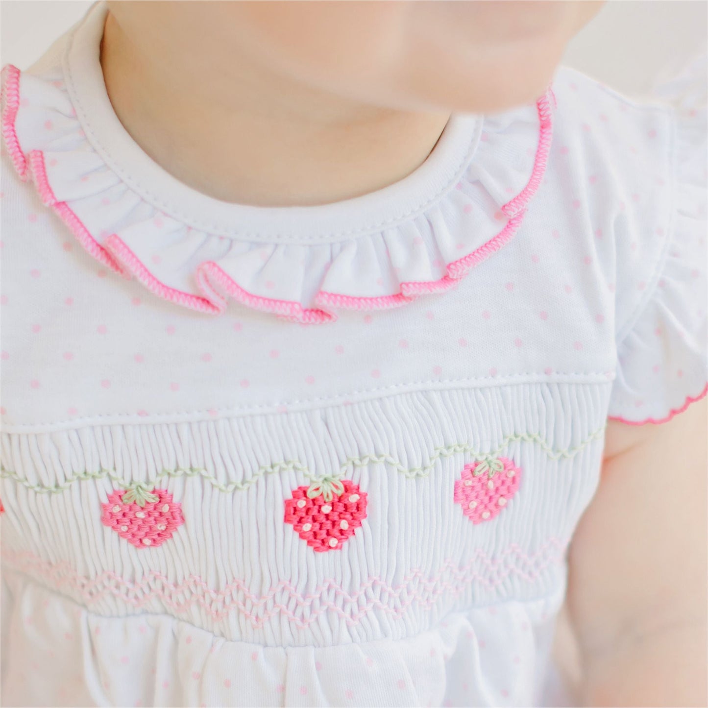 Strawberry Patch Smocked Bubble - Magnolia BabyBubble