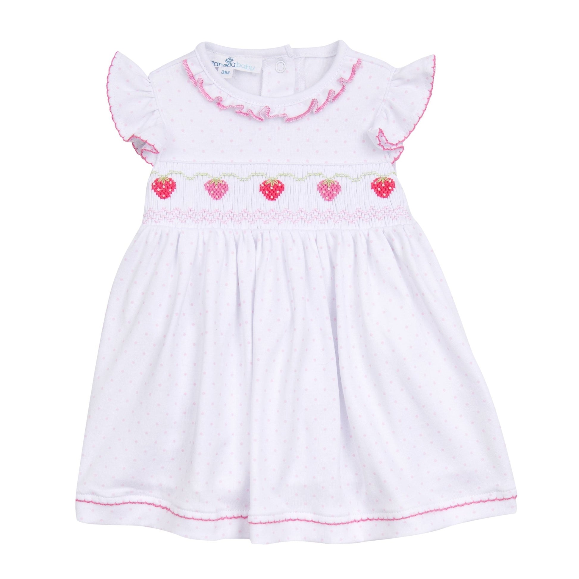 Strawberry Patch Smocked Dress - Magnolia BabyDress
