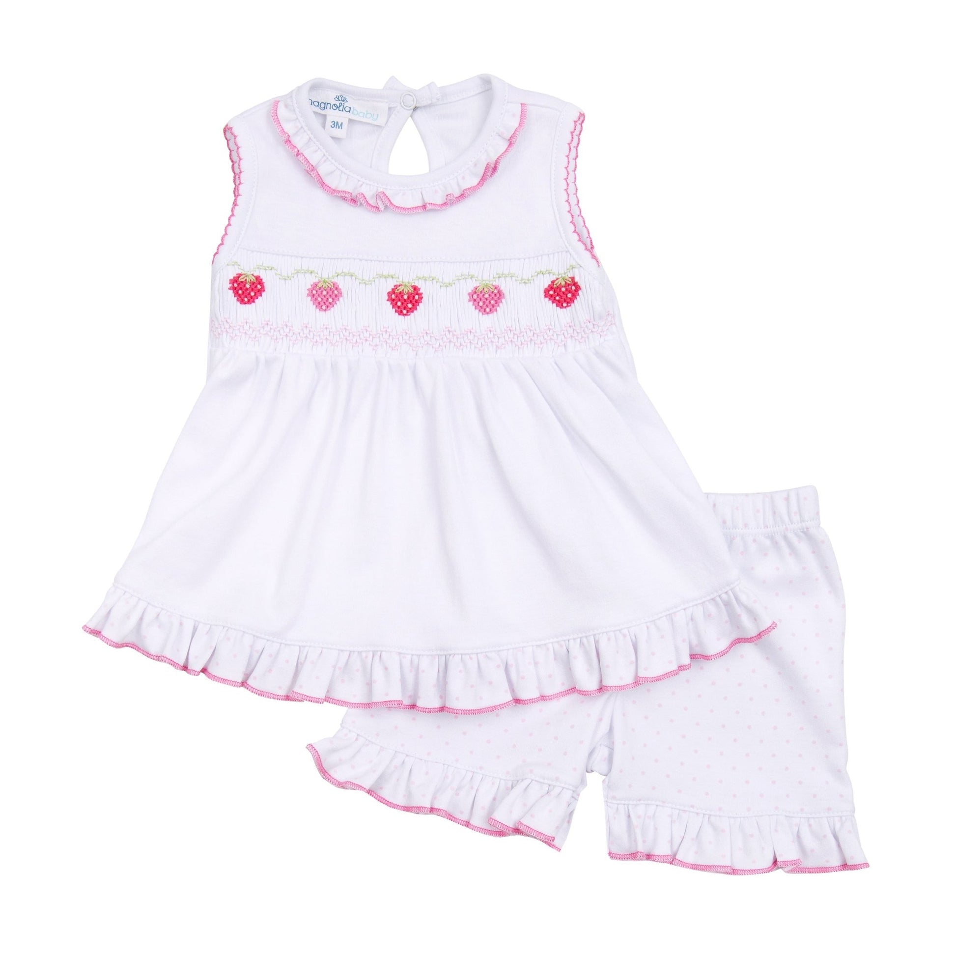 Strawberry Patch Smocked Short Set - Magnolia BabyShort Set