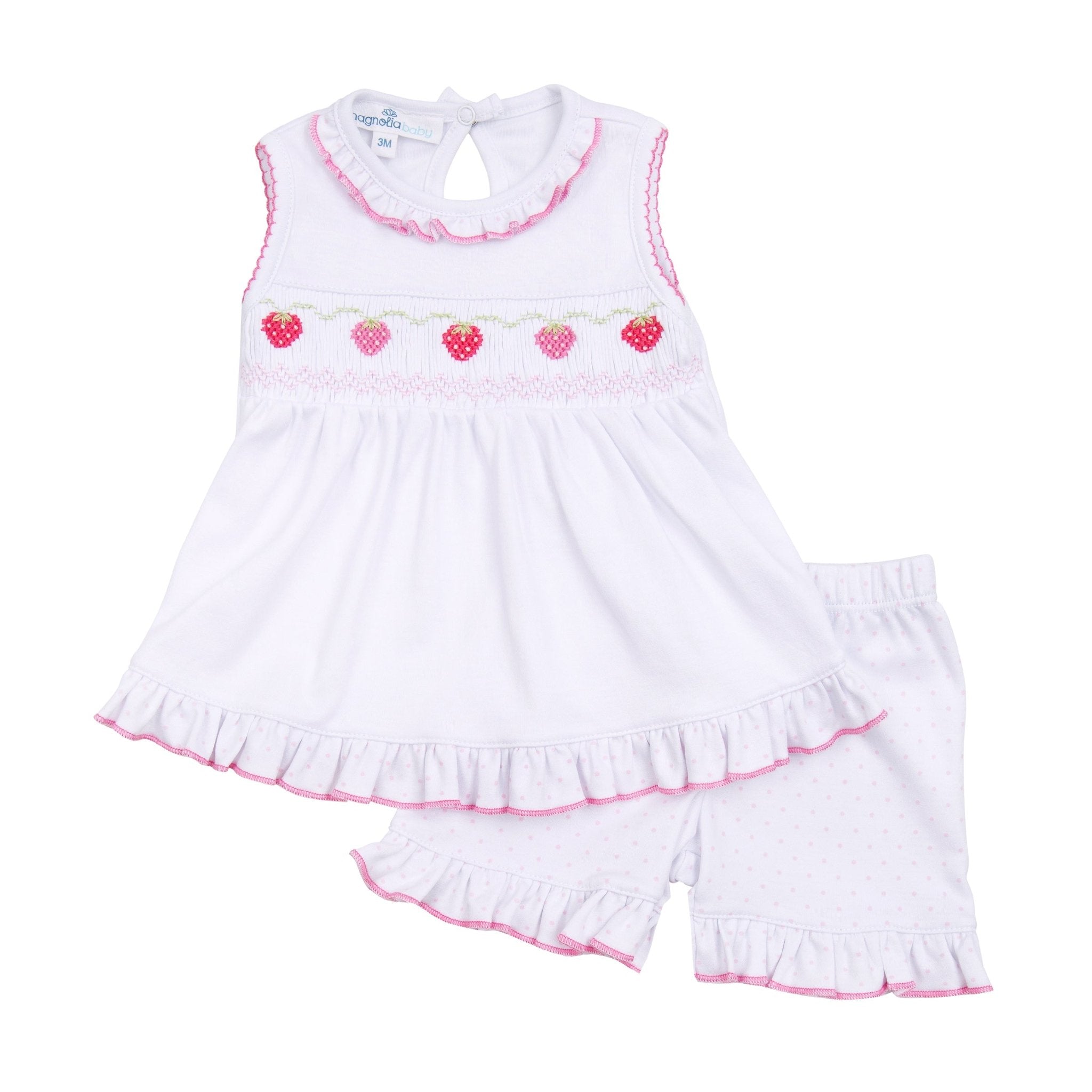 Strawberry Patch Smocked Short Set - Magnolia BabyShort Set