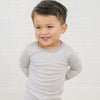 Striped Essentials Long Pajamas - Grey - Magnolia BabyLong Pajamas