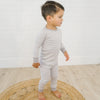 Striped Essentials Long Pajamas - Grey - Magnolia BabyLong Pajamas