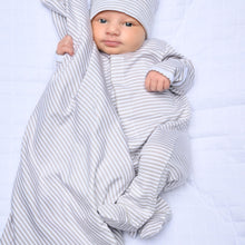  Striped Silver Footie - Magnolia BabyFootie