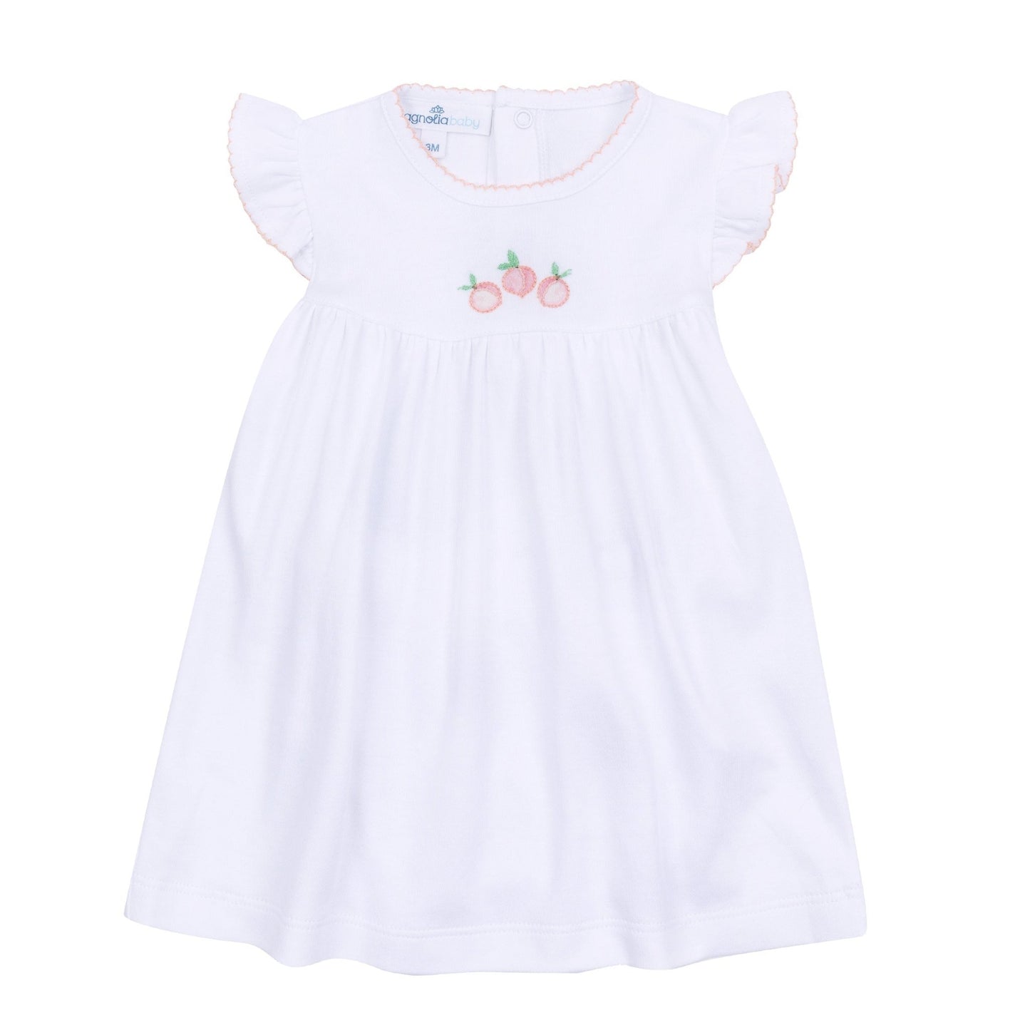 Summer Peaches Embroidered Dress - Magnolia BabyDress
