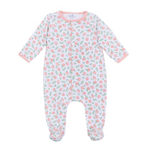  Summer Peaches Print Footie - Magnolia BabyFootie