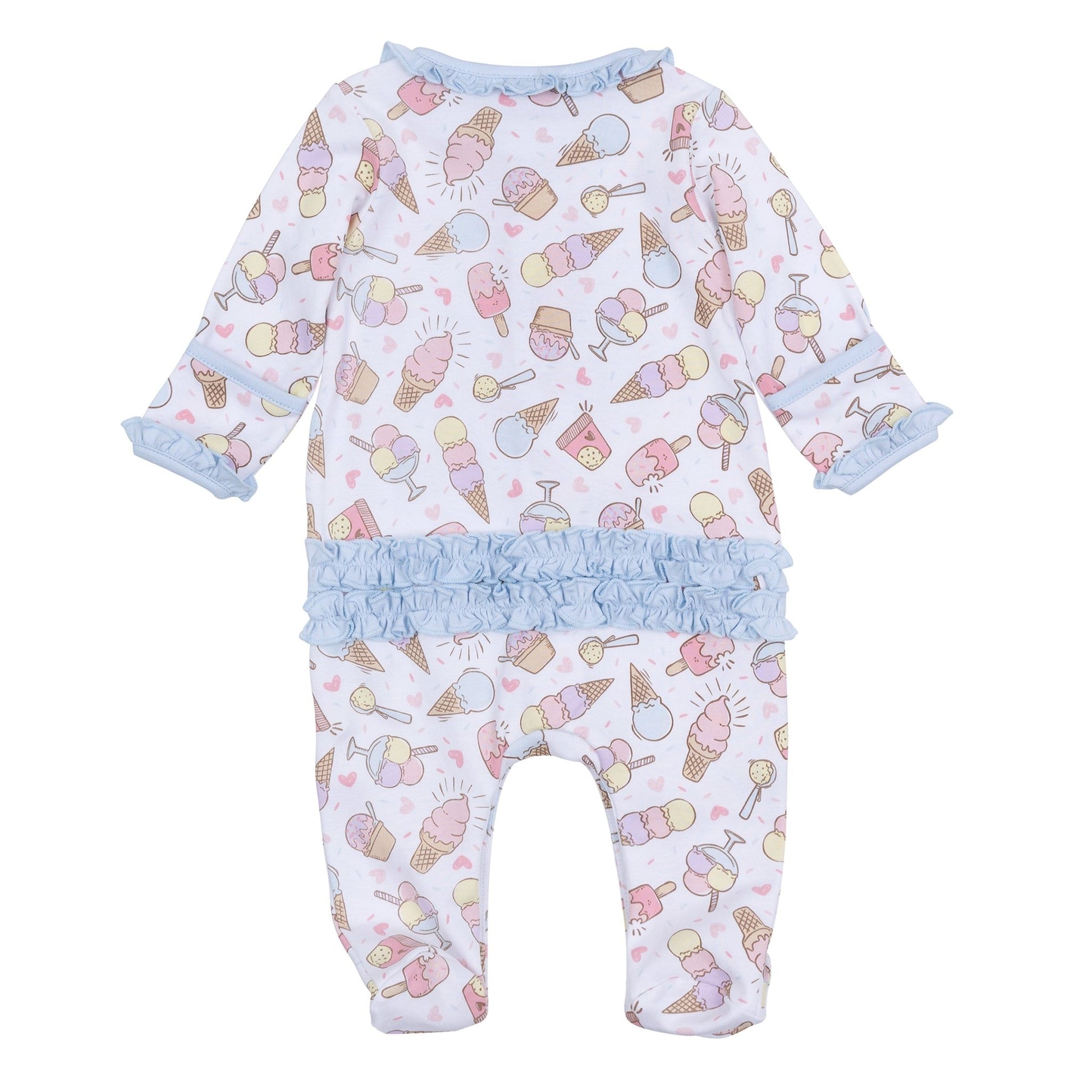 Sundae Funday Ruffle Footie - Magnolia BabyFootie