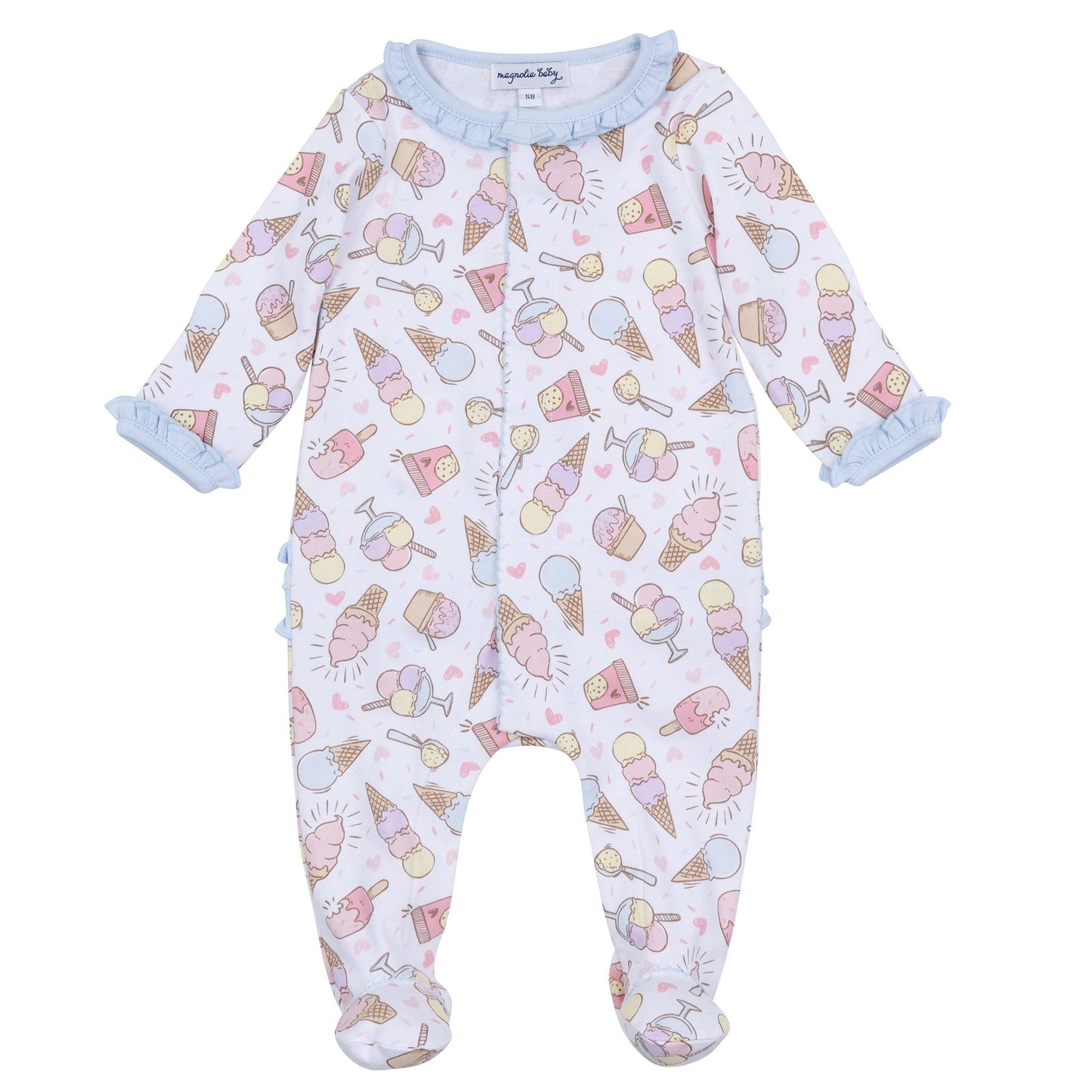 Sundae Funday Ruffle Footie - Magnolia BabyFootie