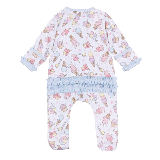 Sundae Funday Ruffle Zip Footie - Magnolia BabyFootie