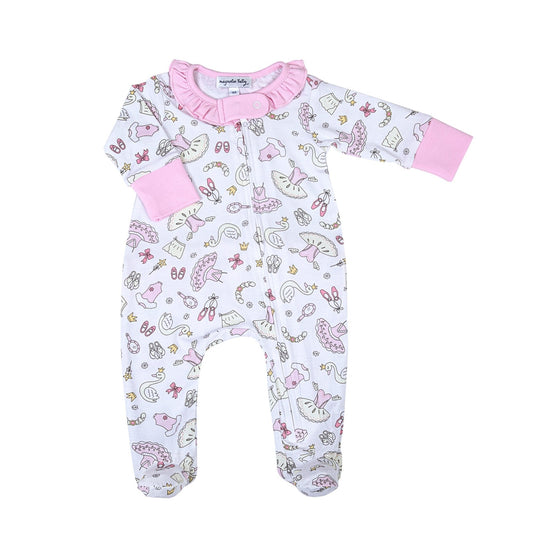 Swan Lake Zip Footie - Magnolia BabyFootie