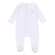  Swan Serenade Embroidered Footie - Magnolia BabyFootie