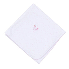  Swan Serenade Embroidered Receiving Blanket - Magnolia BabyReceiving Blanket