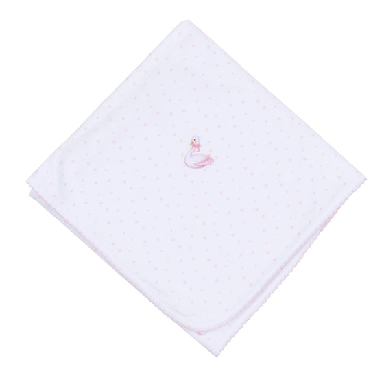 Swan Serenade Embroidered Receiving Blanket - Magnolia BabyReceiving Blanket