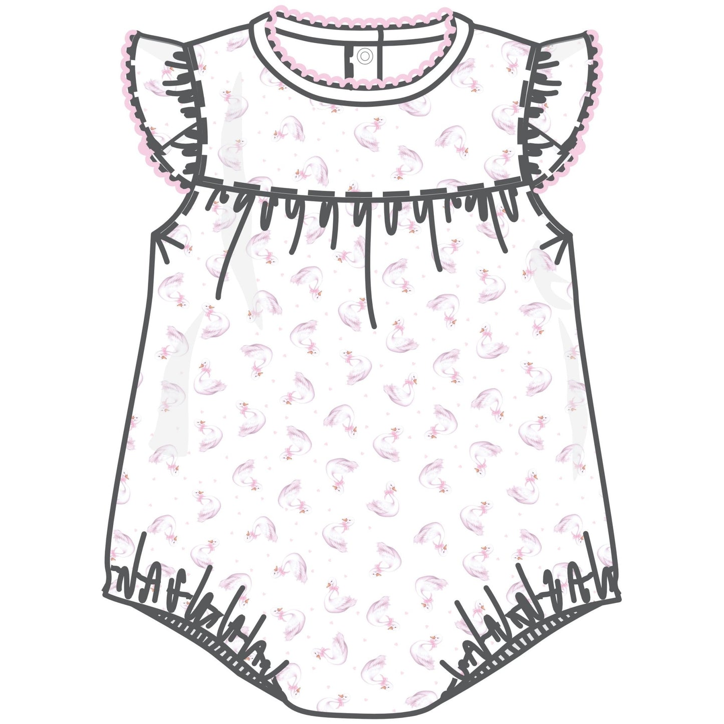 Swan Serenade Print Bubble - Magnolia BabyBubble