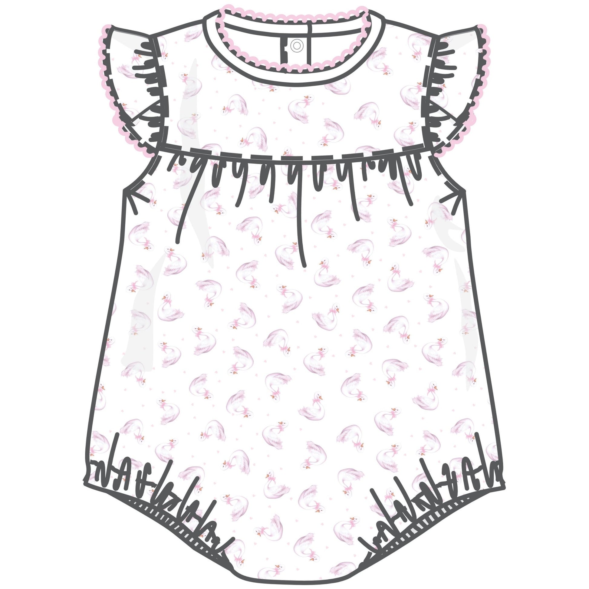 Swan Serenade Print Bubble - Magnolia BabyBubble