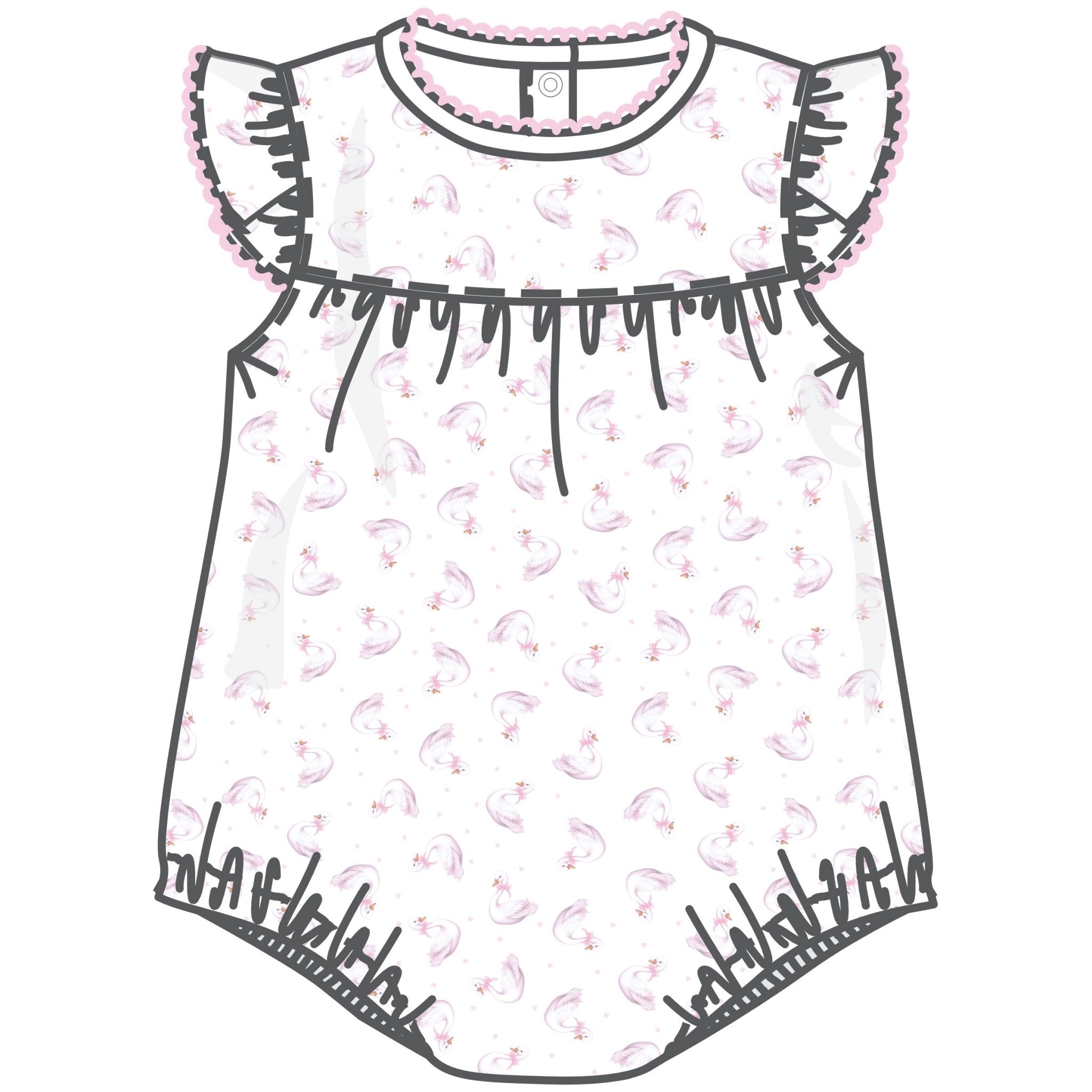 Swan Serenade Print Bubble - Magnolia BabyBubble