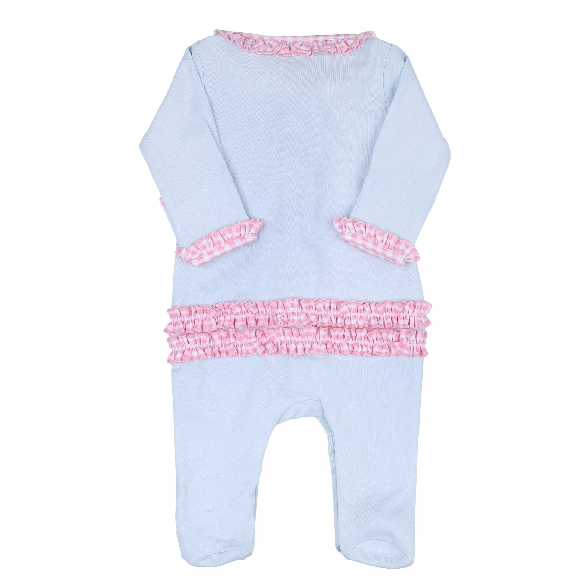 Sweet Cherry Applique Ruffle Footie - Magnolia BabyFootie