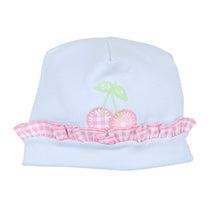  Sweet Cherry Applique Ruffle Hat - Magnolia BabyHat