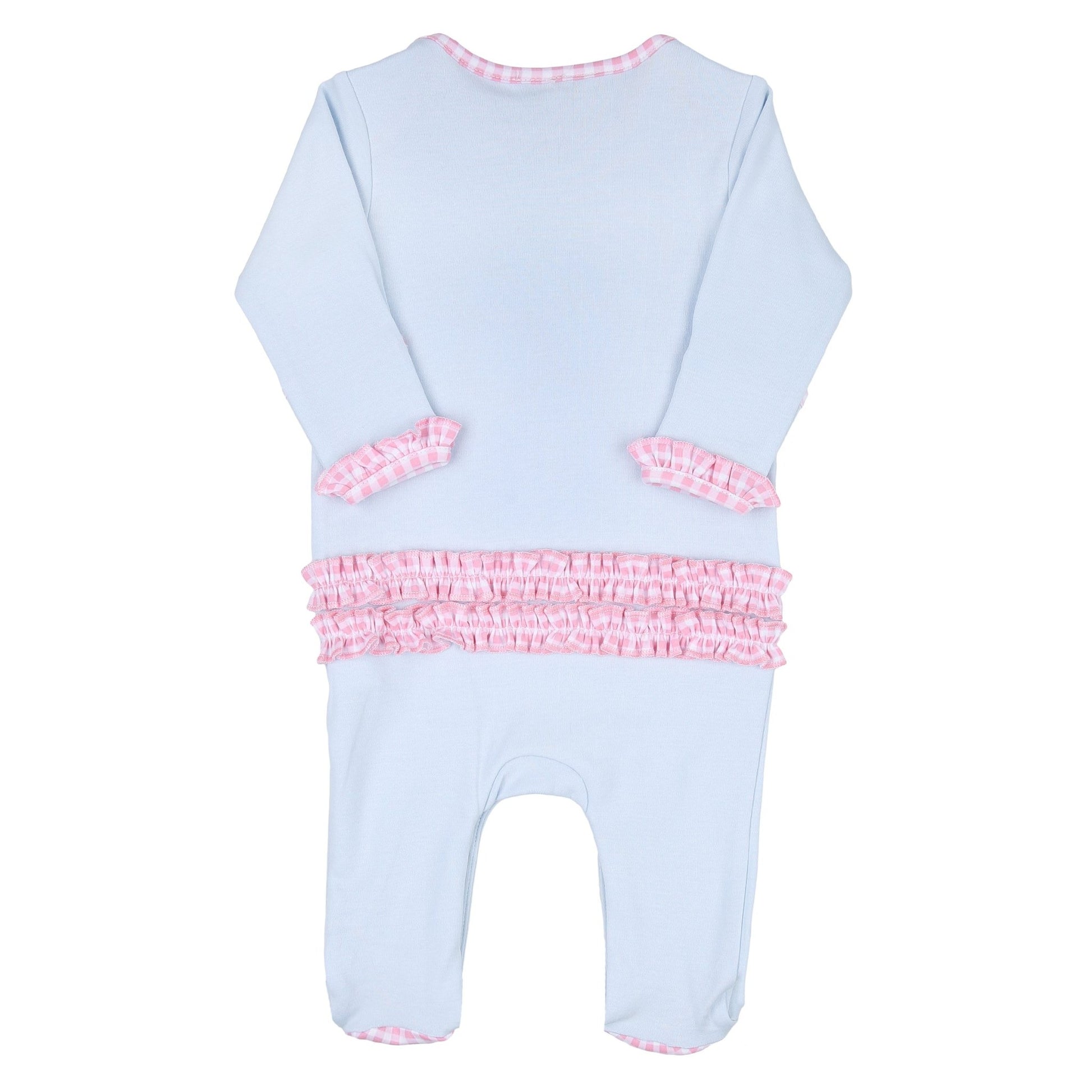 Sweet Cherry Applique Ruffle Lap Footie - Magnolia BabyFootie