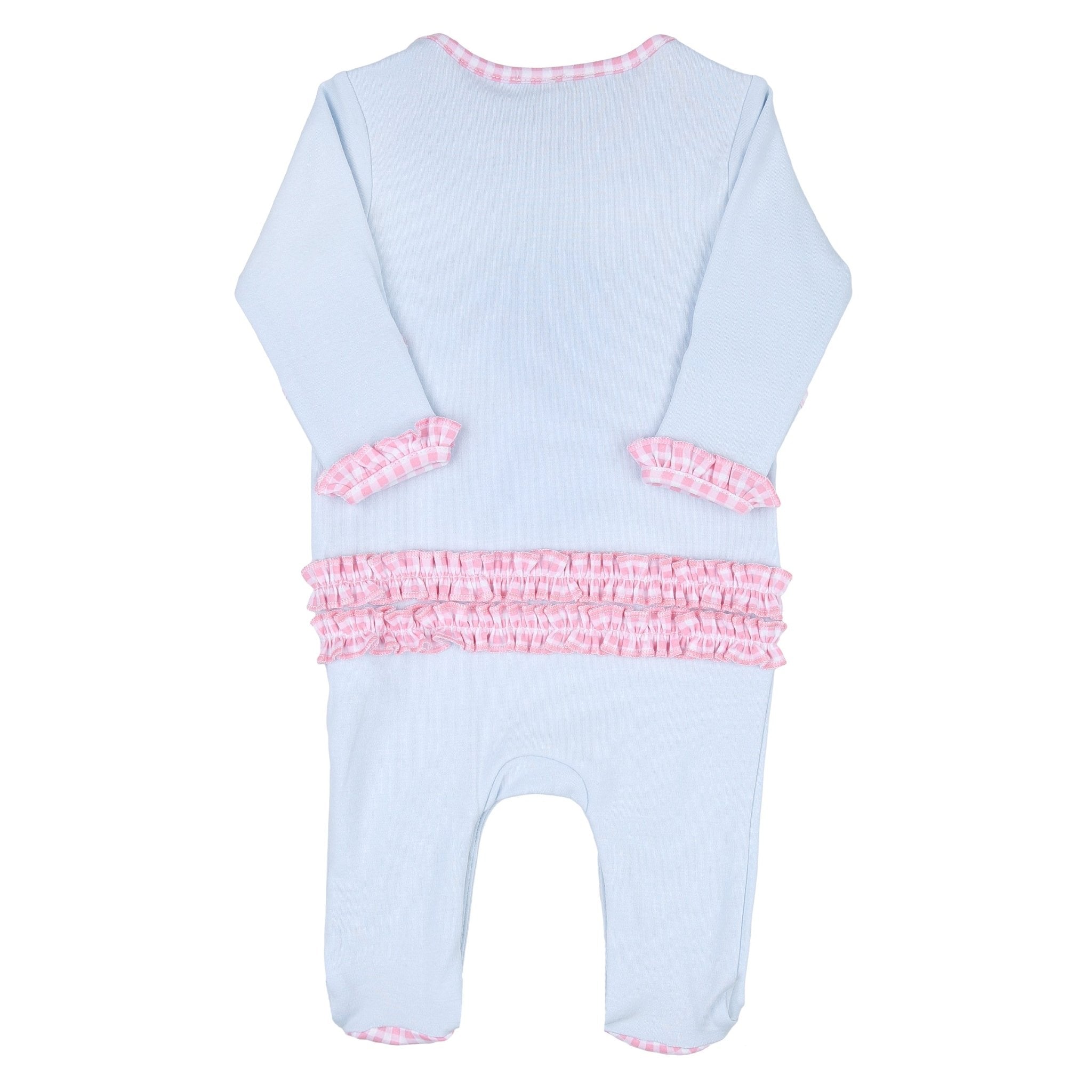 Sweet Cherry Applique Ruffle Lap Footie - Magnolia BabyFootie