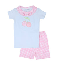  Sweet Cherry Applique Ruffle Short Pajamas - Magnolia BabyShort Pajamas