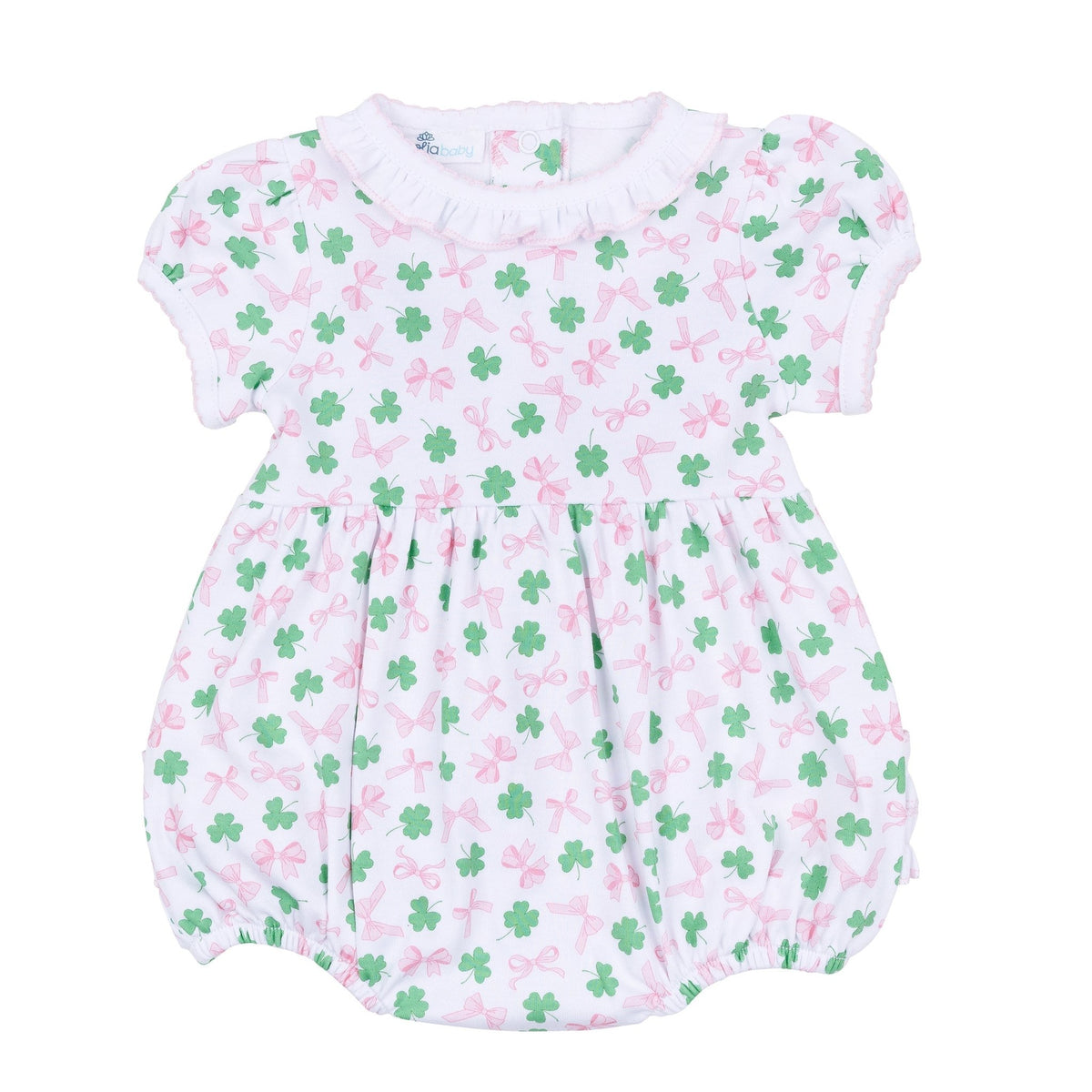 Magnolia Baby_Sweet Clover Print Ruffle Short Sleeve Bubble_1